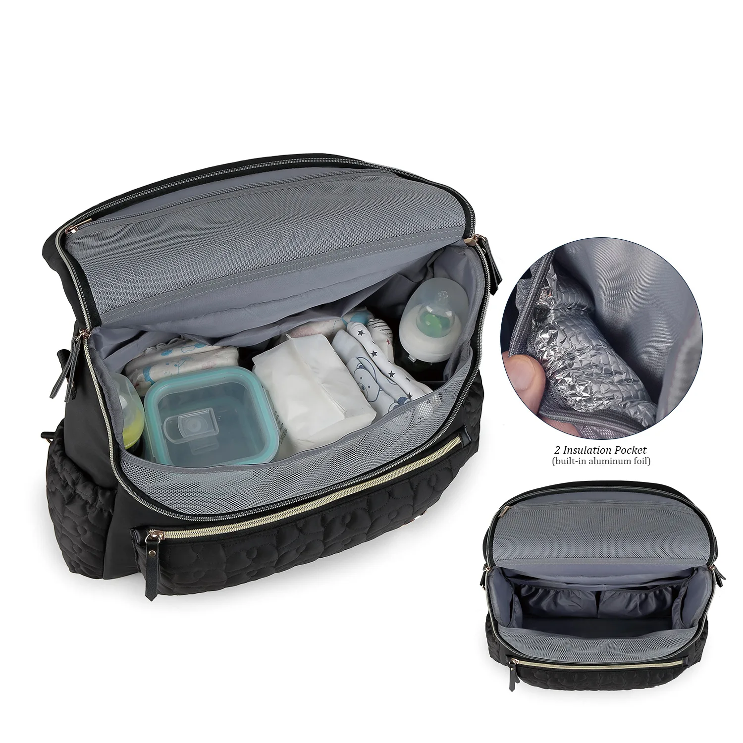 Sac a langer à dos imperméable et de grande capacité et robuste. – Image 3